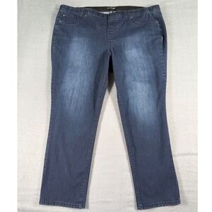 Kim Rogers Curvy Fit Jeans Blue Denim Stretch Pull On Mid Rise Classic 20W